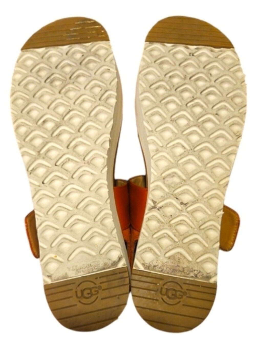 UGG | Le Fluff Orange Shearling Platform Sandals US 11 - Picture 6 of 7